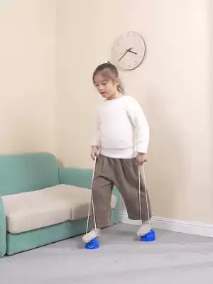 Kindergarten sensory integration balance training equipment Children stepping on stilts Outdoor toys Smiley face stilts