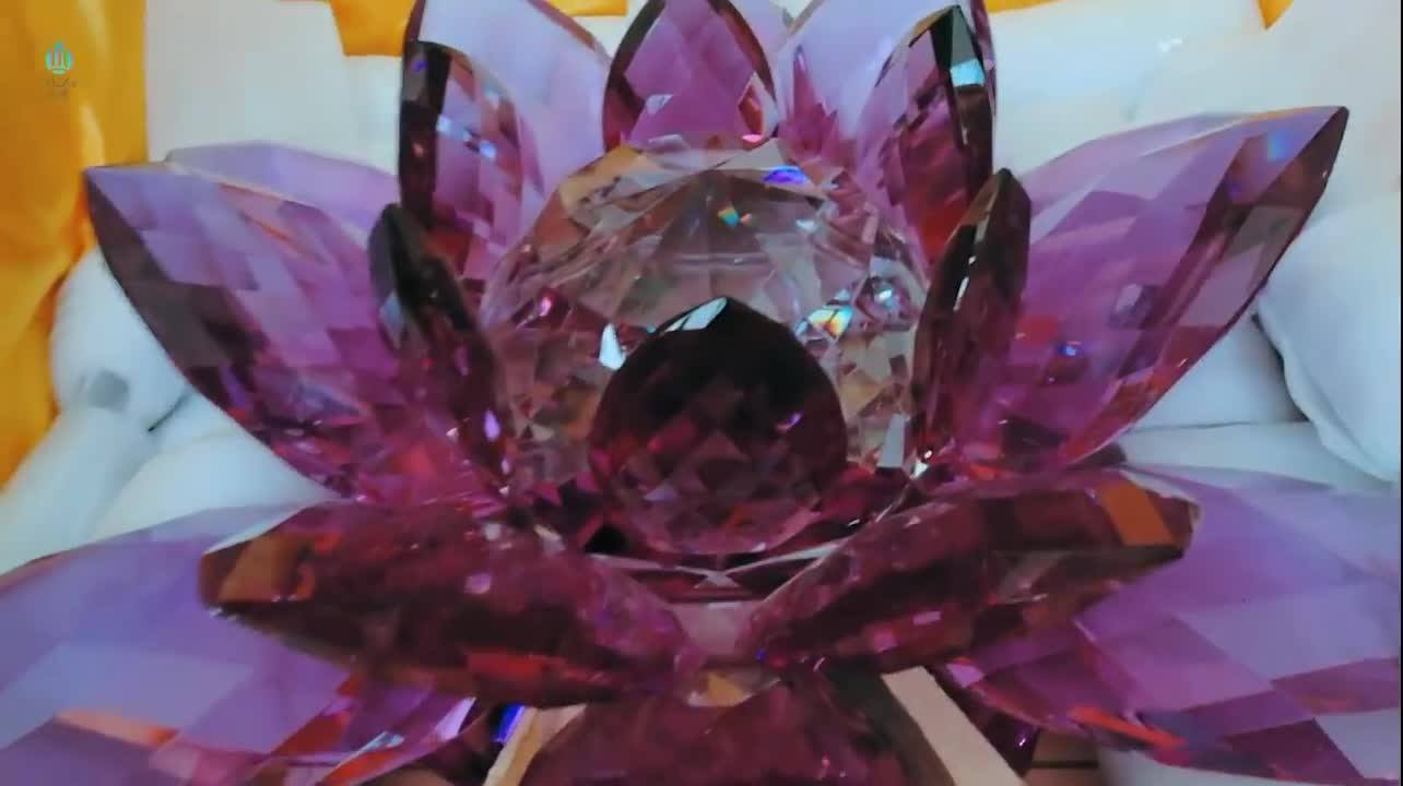 Candelabro Votivo De Cristal Con Forma De Flor De Loto Para Iglesia