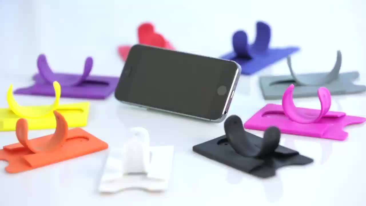 Hot Selling Adhesive Phone Silicone Card Holder 3m Sticker Pouch For