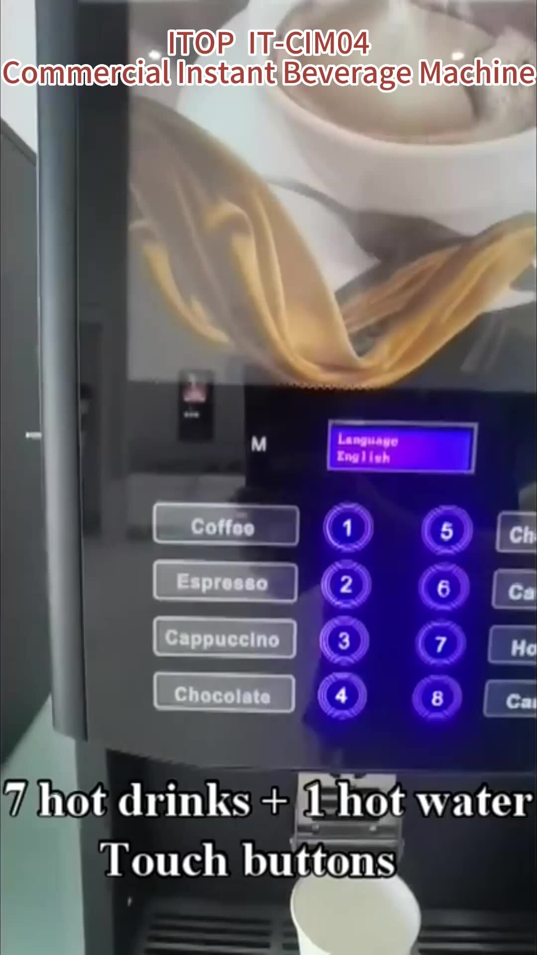 Automatic Coffee Dispenser Vending Commercial Instant Coffee Vending