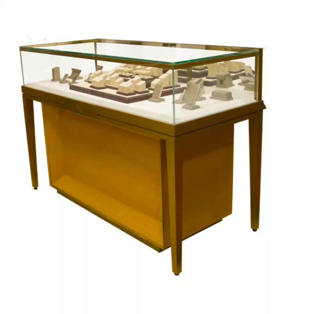 Jewellery Pedestal Stand Watch Glass Metal Showcase Stainless Steel