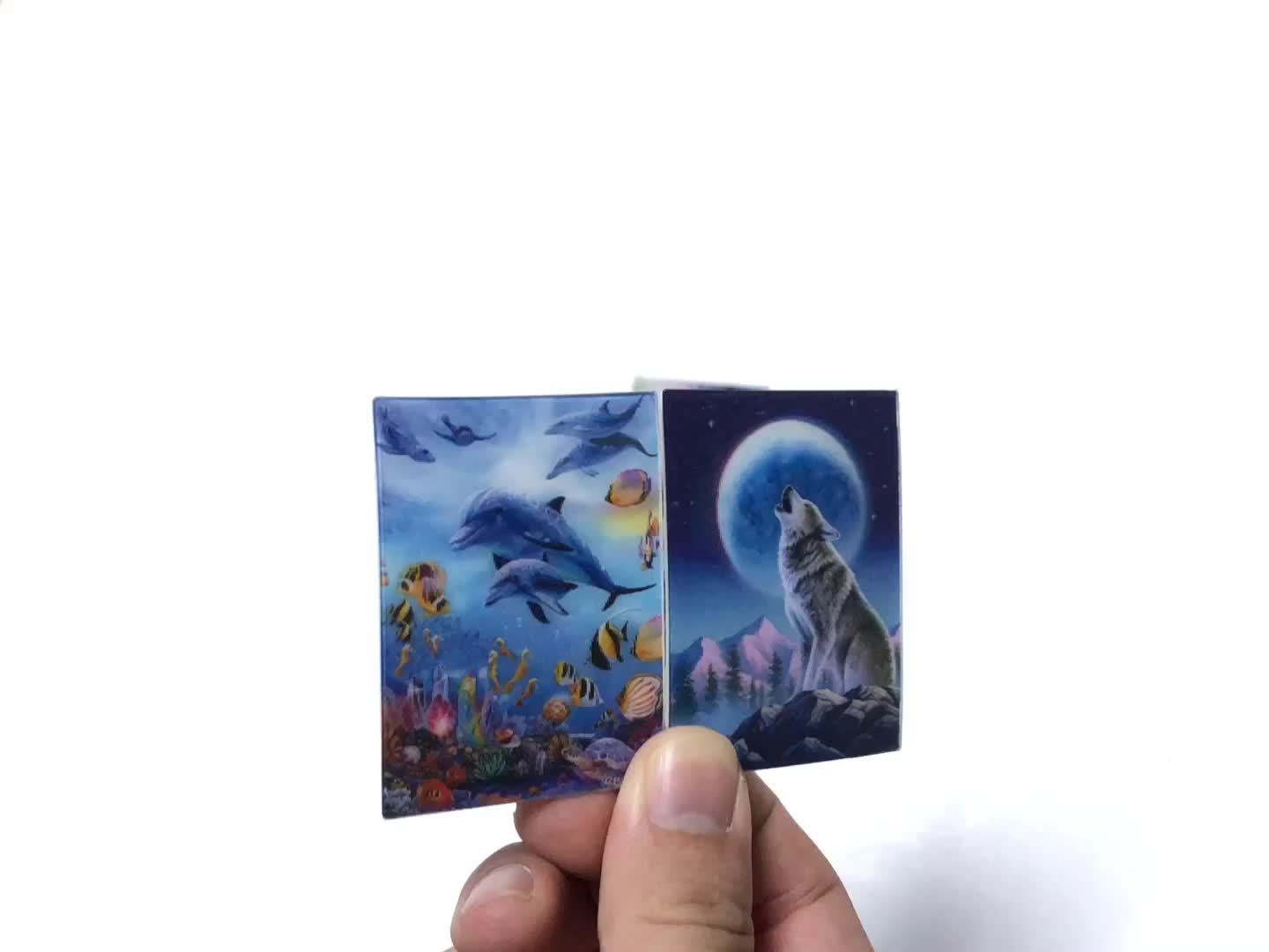 High Quality Custom Size Animal Style Lenticular Printing Stickers 3d