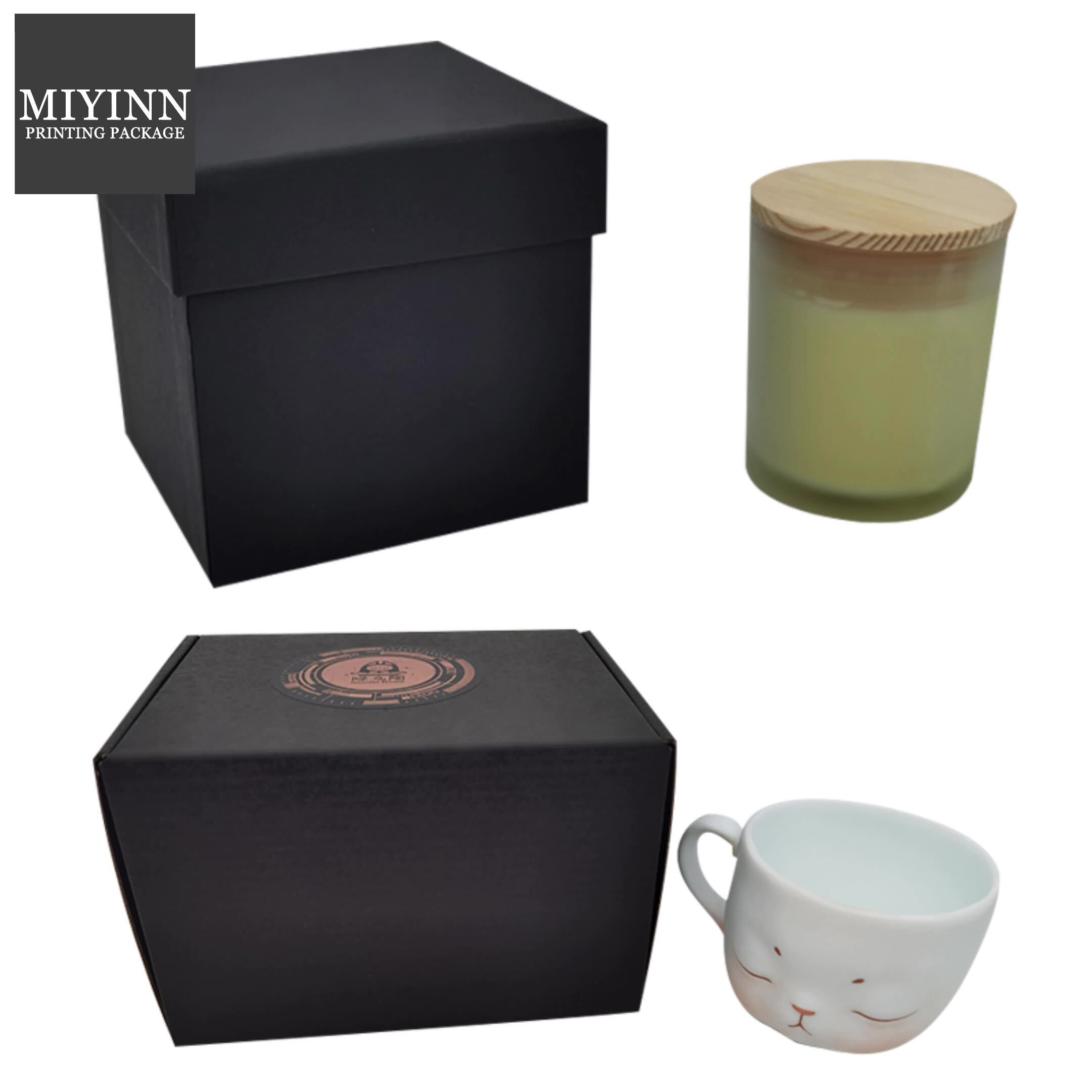 Luxury Candle Box Package Matte Black Square Gift Box With Lid Buy