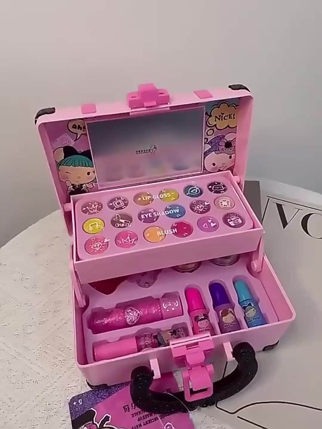 Girl Makeup Kit For Kid Washable Nontoxic Girl Makeup Set Toy For Kids