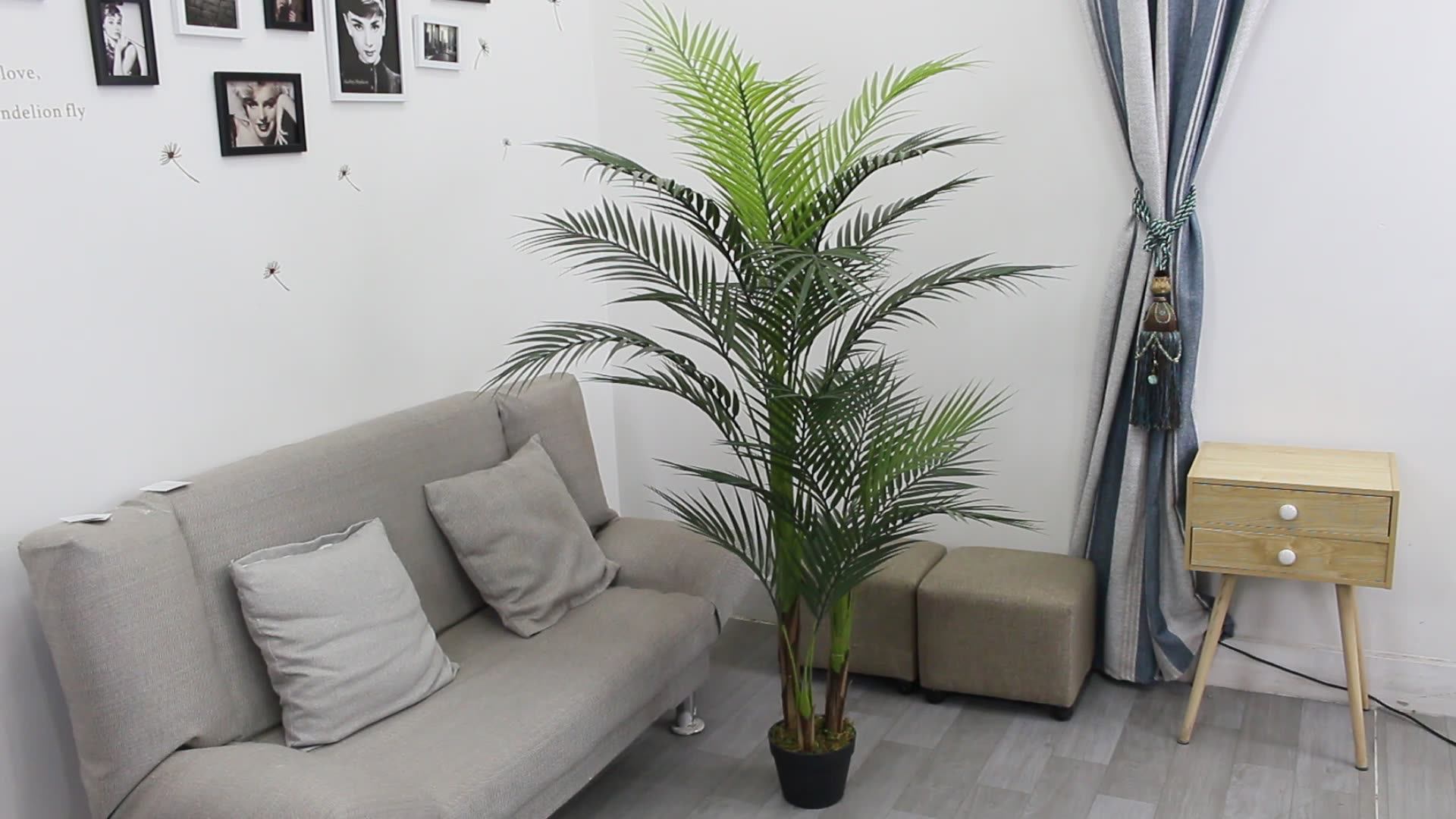 Artificial Uv Areca Palm Trees With Pots For Outdoor Indoor Decorative