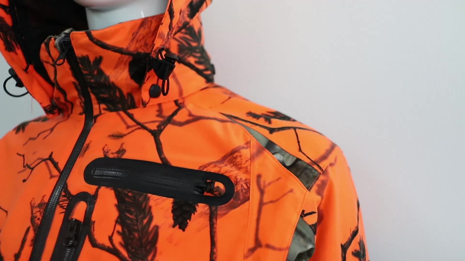 Fashion Waterproof Orange Camo Mens 