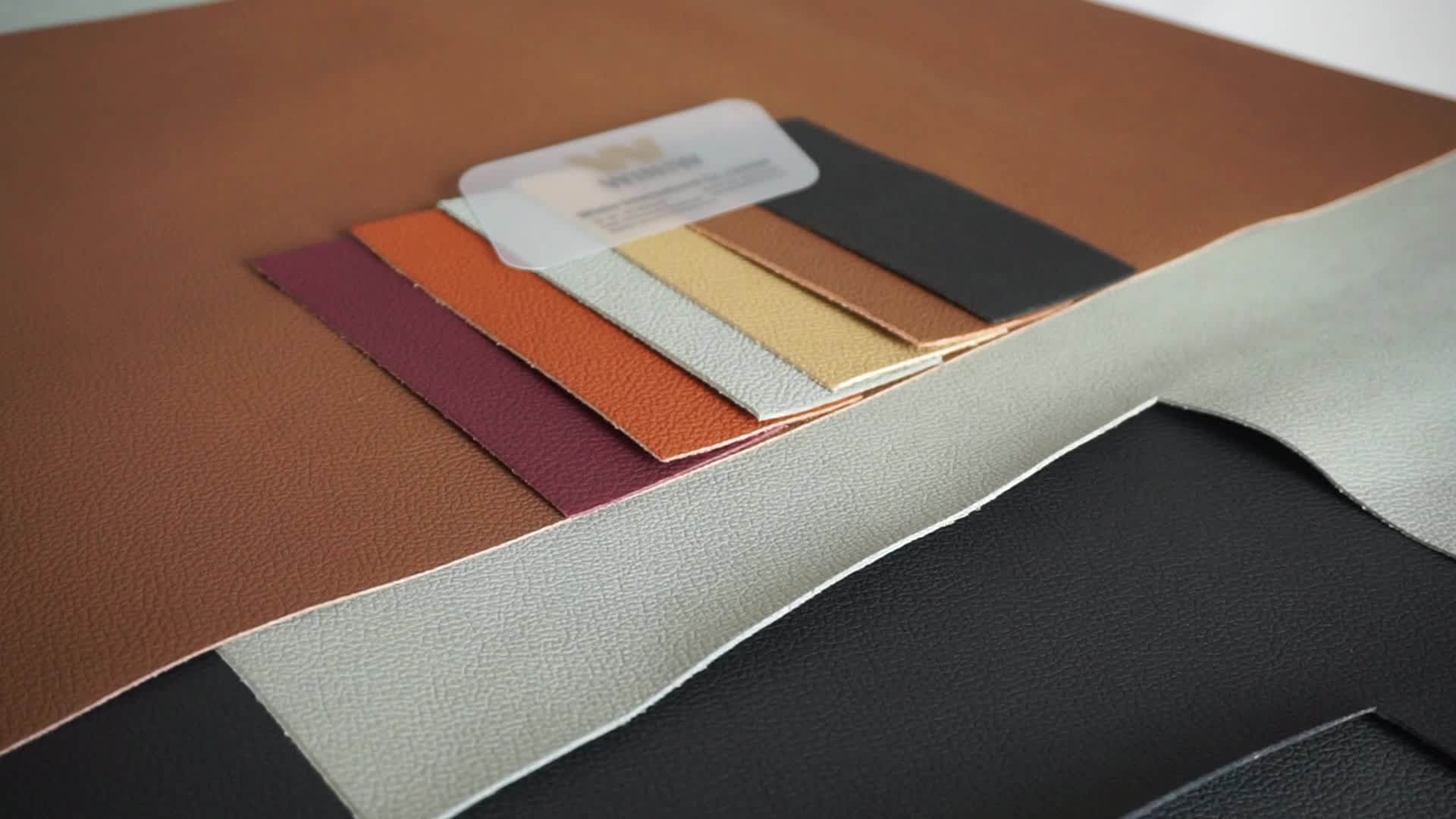 Eco Friendly Embossed Customize Bm Black Microfiber Leather For