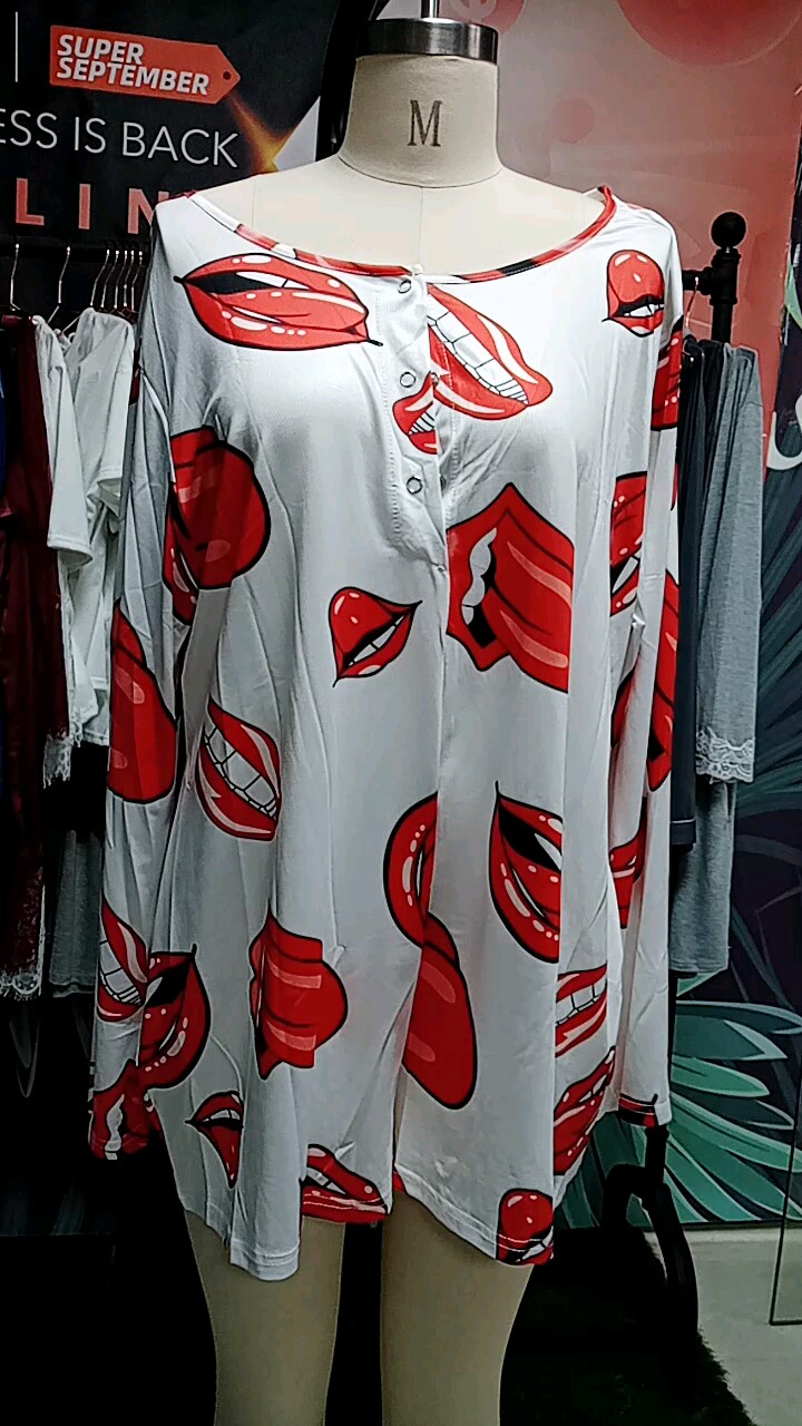 Hot Sale Funny Tight Printed Sleepwear Onesie Adult Night Wear Sexy