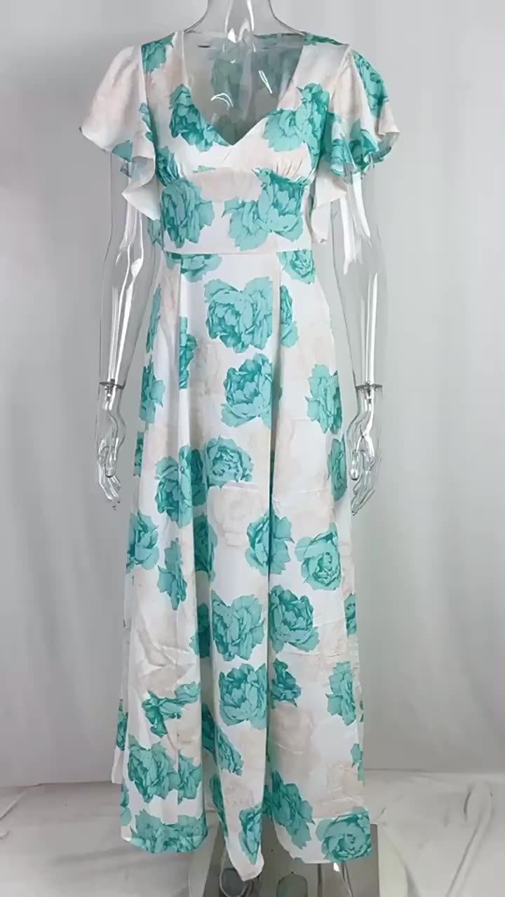 Women Clothing Print Big Fashion Casual Dress New Design Party Evening