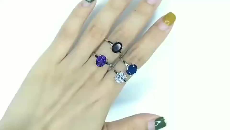 Abiding Simple Blue Sapphire Fashion Jewelry Oval Wedding Promise