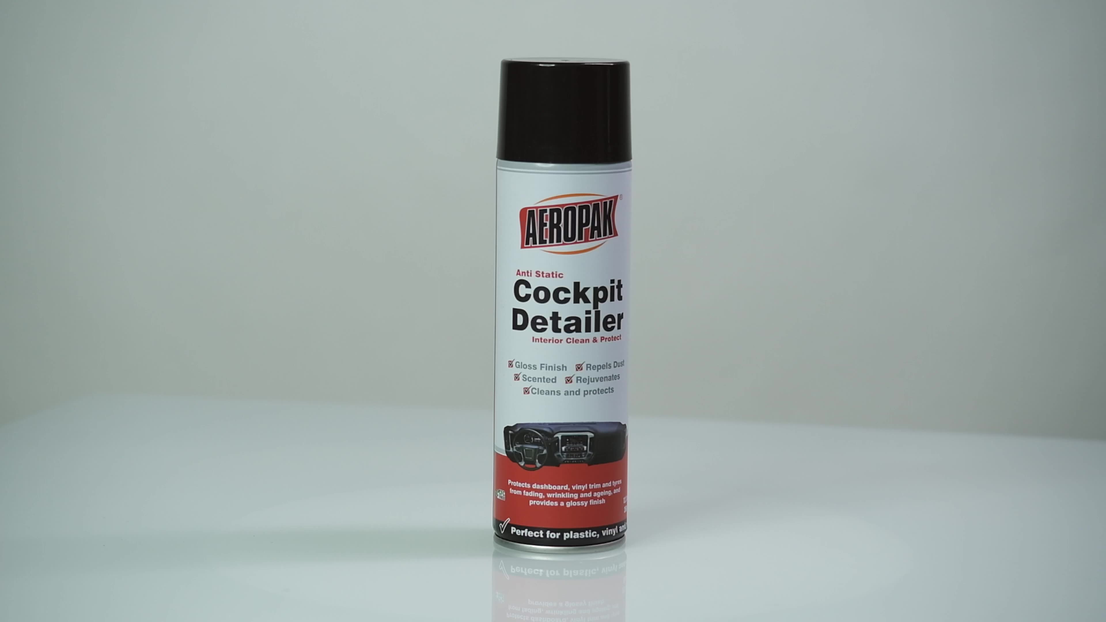 Aeropak Dashboard Polish Aerosol Spray 500ml Anti Static Interior Clean