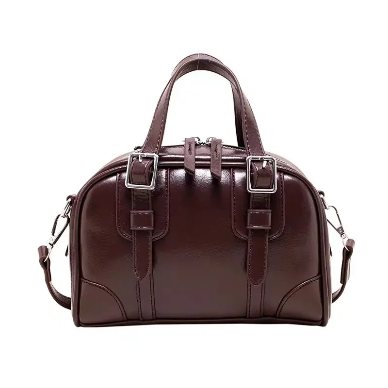 High-Quality Texture Women's 2024 New Korean Retro Handbag, Unique Girl's Versatile Shoulder and Crossbody Bag