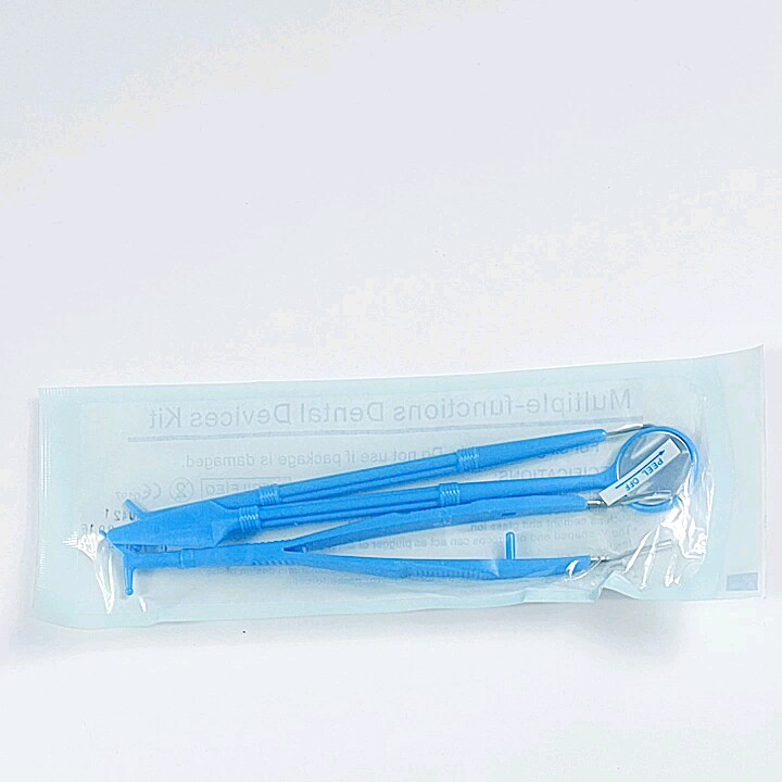 Dental Oral Care Hygiene Disposable Mirror + Teeth Hook + Tooth Forceps