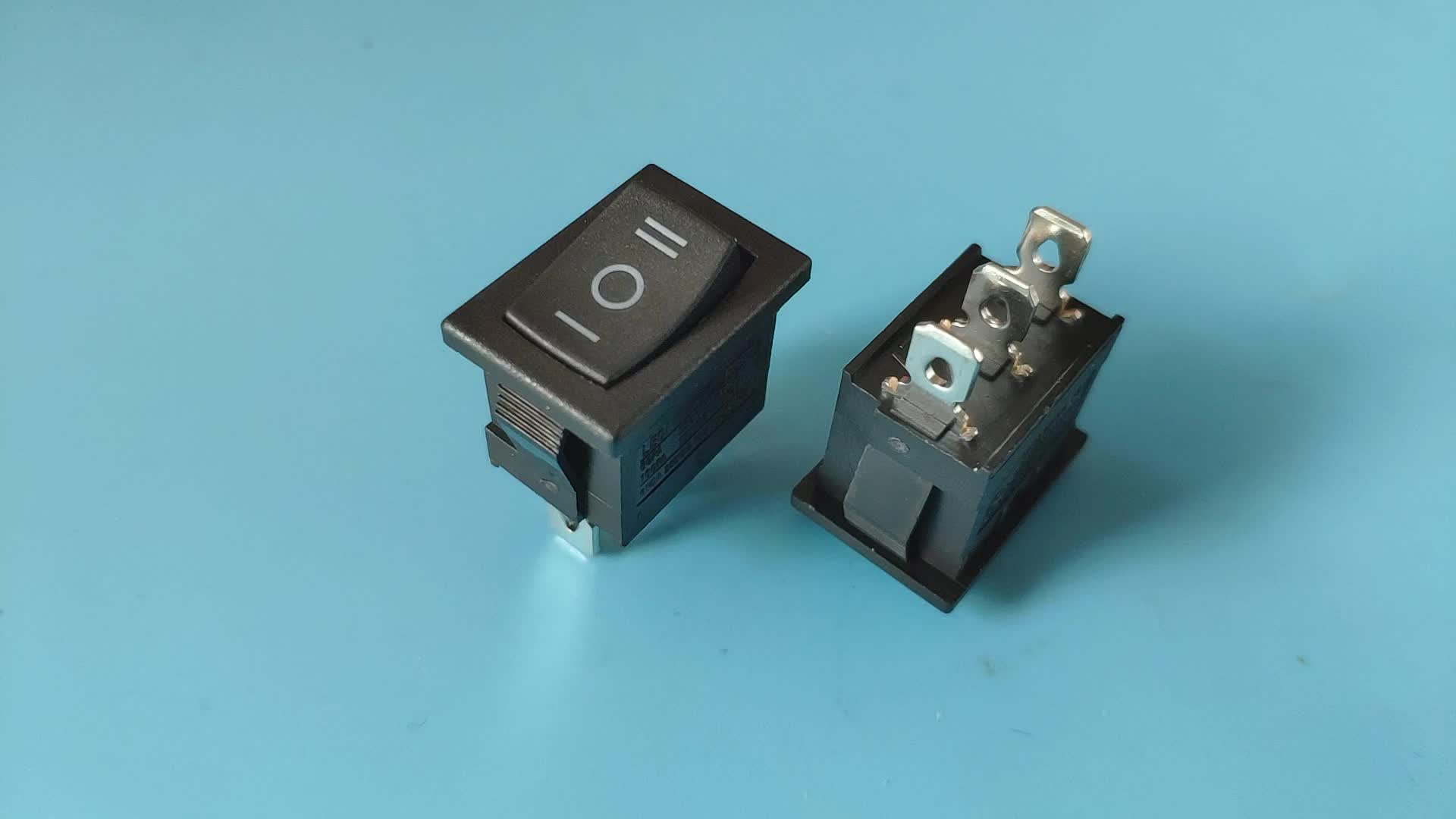 21 * 15 Black Mini Rocker Switch With Light 3 Pins T85 3 Way Switch