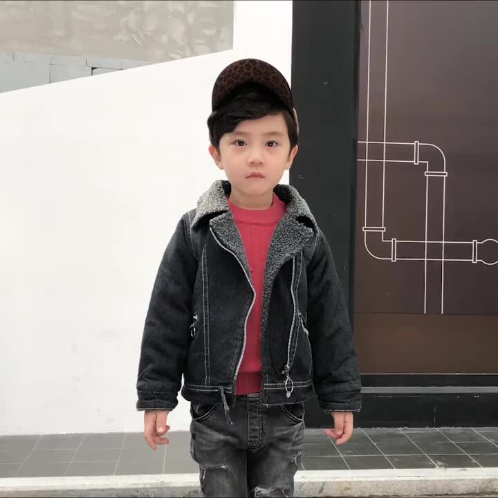 Warm and Stylish Boys Lambs Wool Coat Perfect for Winter