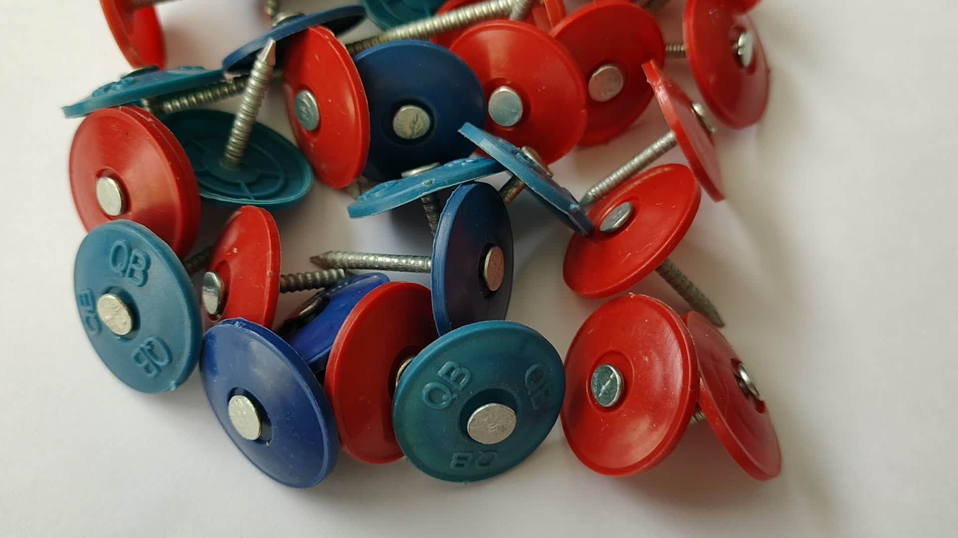 Q195 High Quality Plastic Cap Nails With Ring Shank Plastic Cap Roofing