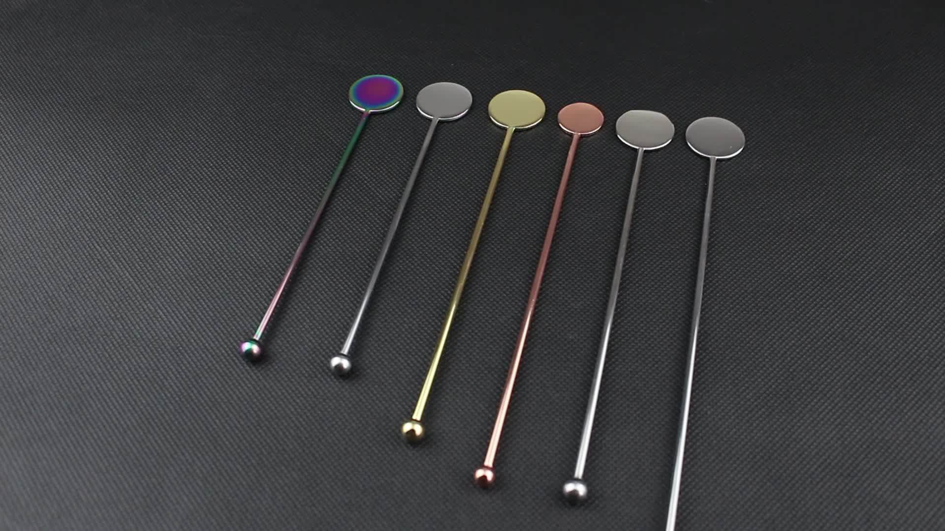 Promotion Round Custom Logo Cocktail Metal Drink Stirrers Buy Custom