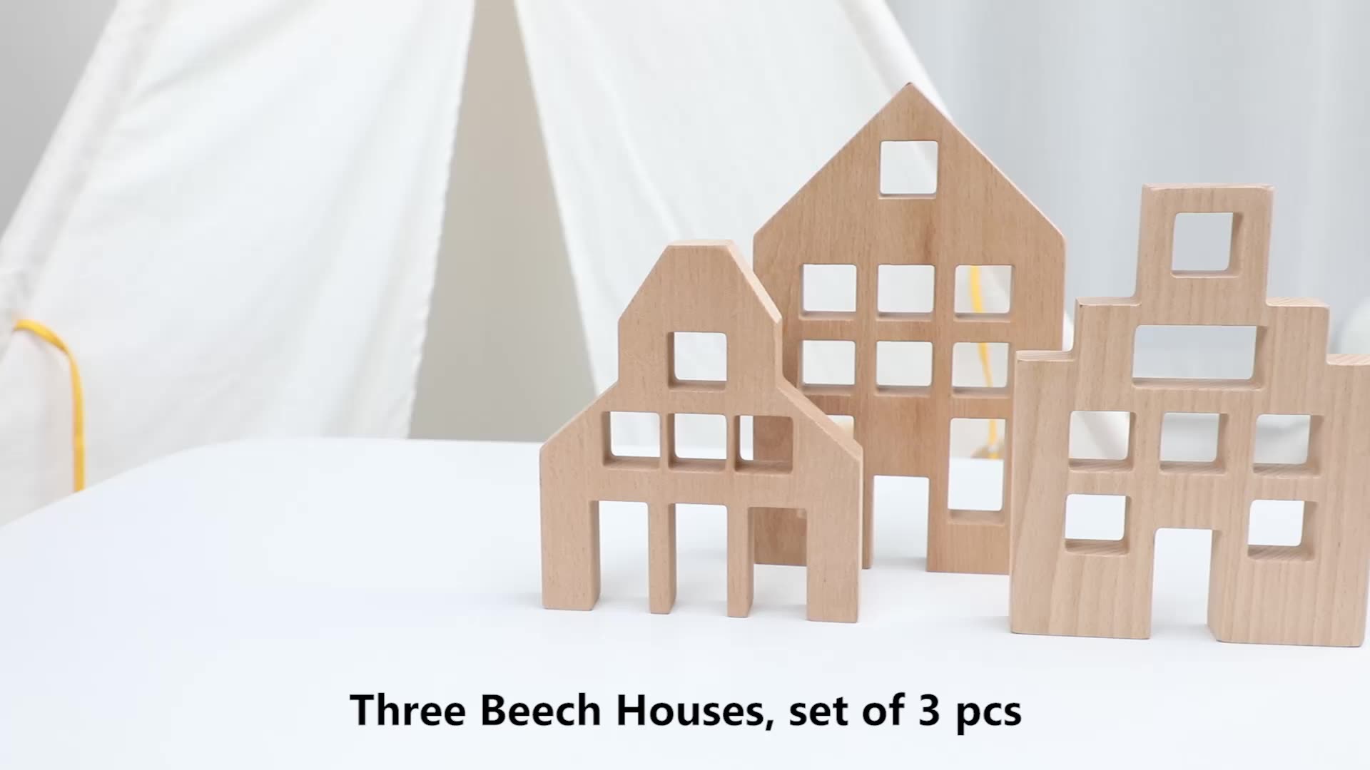 Autism Sensory Room Play Integration Large Wood House Cube Stacking Acrylic Blocks For Kids