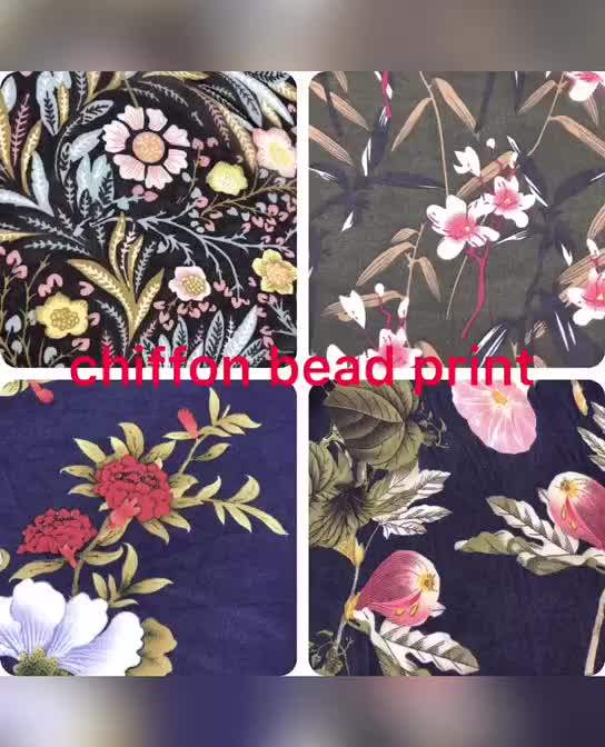 China Shaoxing Cheap Textile Material Fabrics Textiles Chiffon Print