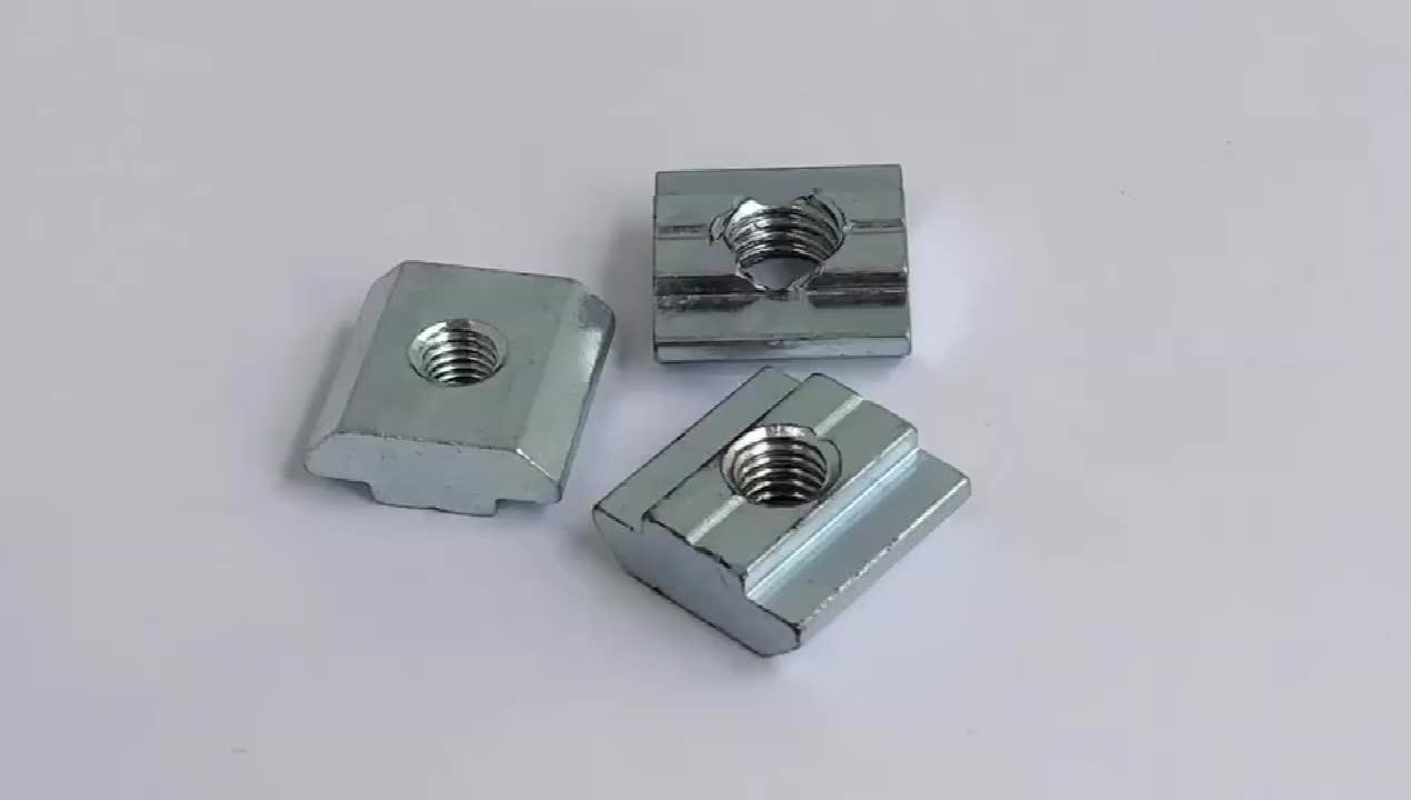 Steel Zinc Plated Square Sliding Hammer T Slot Nut Fastener For