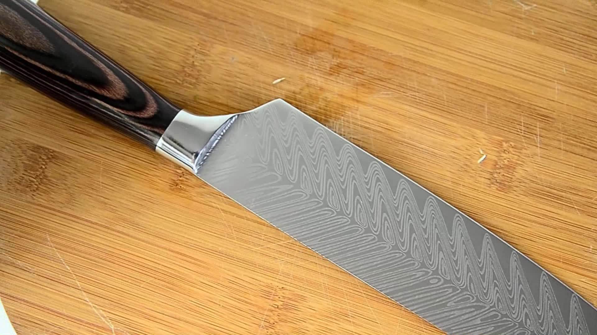 Best Selling 2019 6 Pcs 7cr17mov Knife Stainless Steel Kitchen Knife Set With Knife Cover Buy