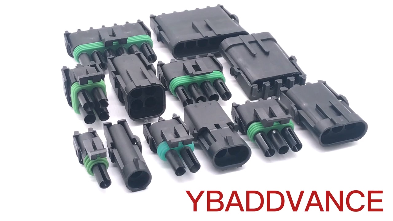 1 Row Female 4 Pin Automotive Aptiv Delphi Weather Pack Connectors For ...