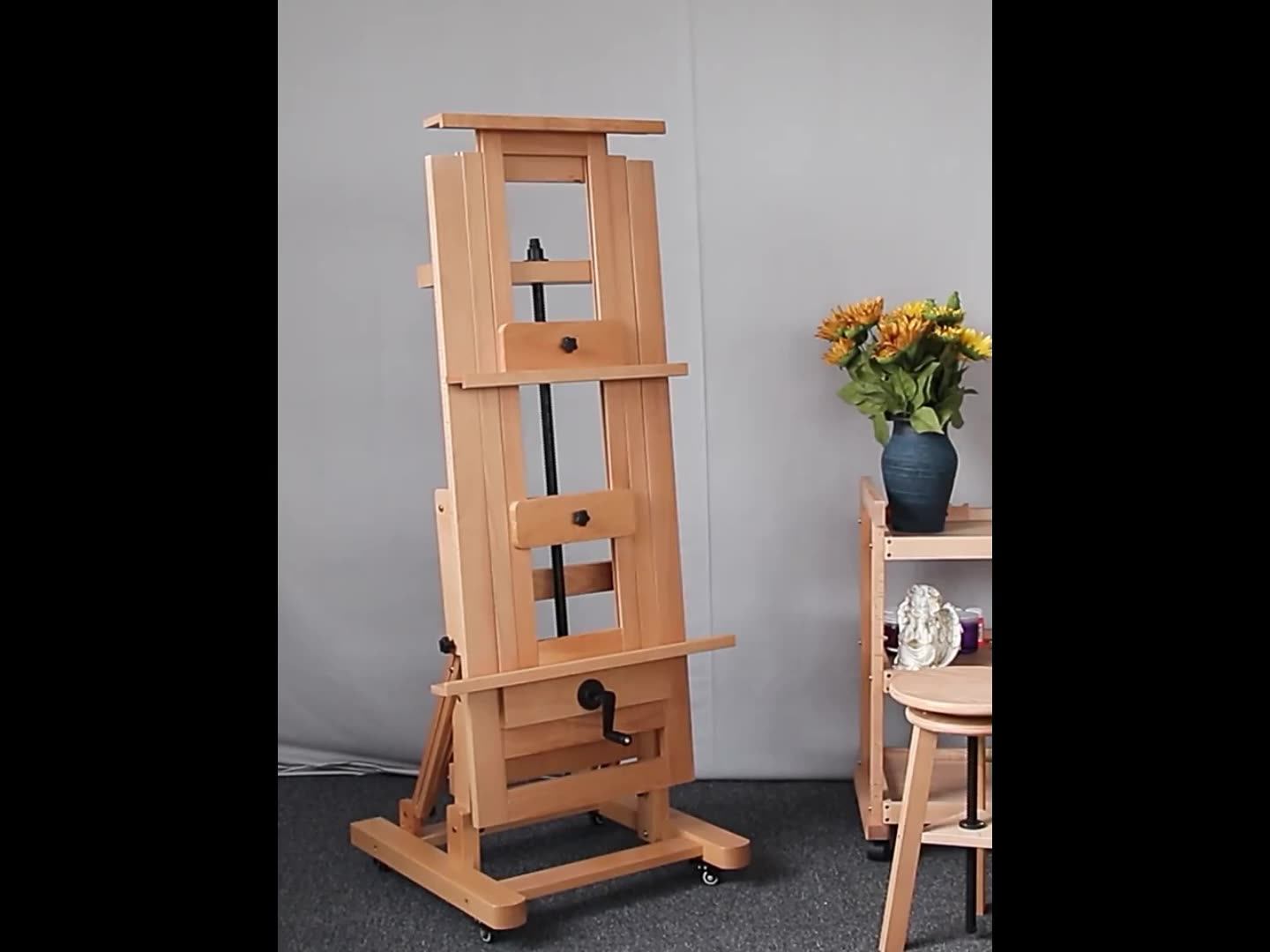 Single Rocker Handoperated Adjustable Height Horizontal And Vertical Dualpurpose Solid Wood