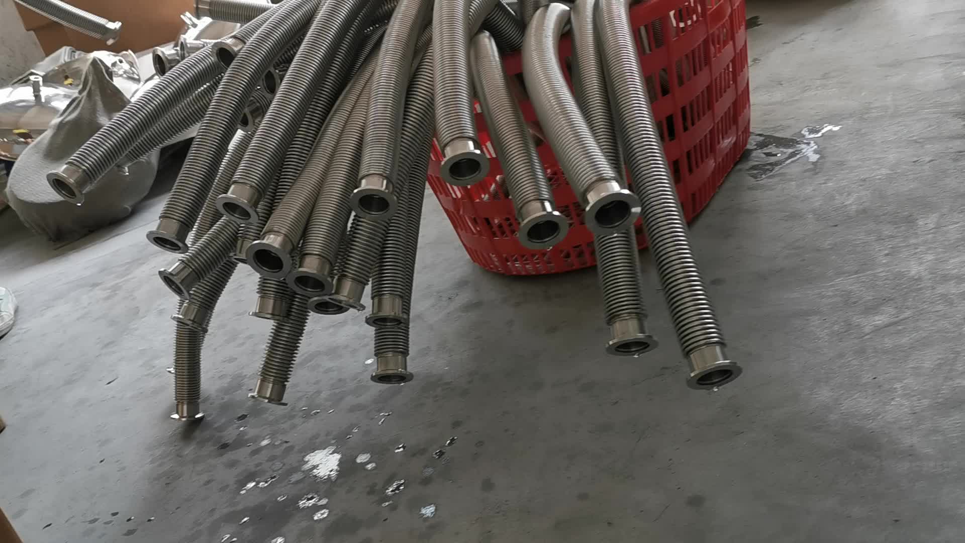 Stainless Steel Dn50 Tri Clamp Flexible Hose With Bellow100mm Length