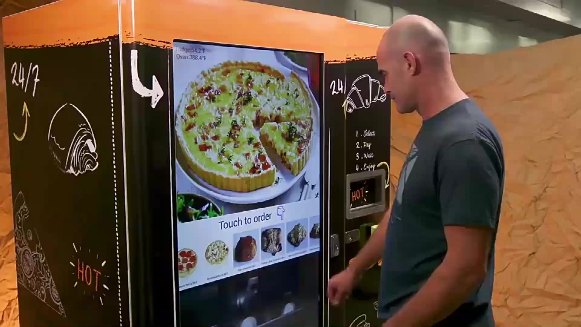 Automatic Food Bread Baking Vending Machines Fresh Baked Vending