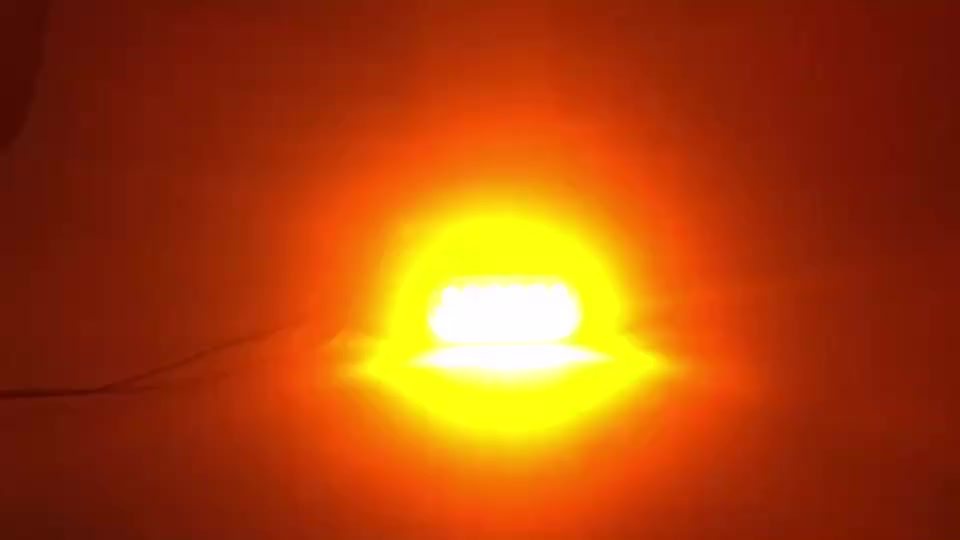 12 Led Emergency Warning Lights Amber Orange Front Flashing Strobe