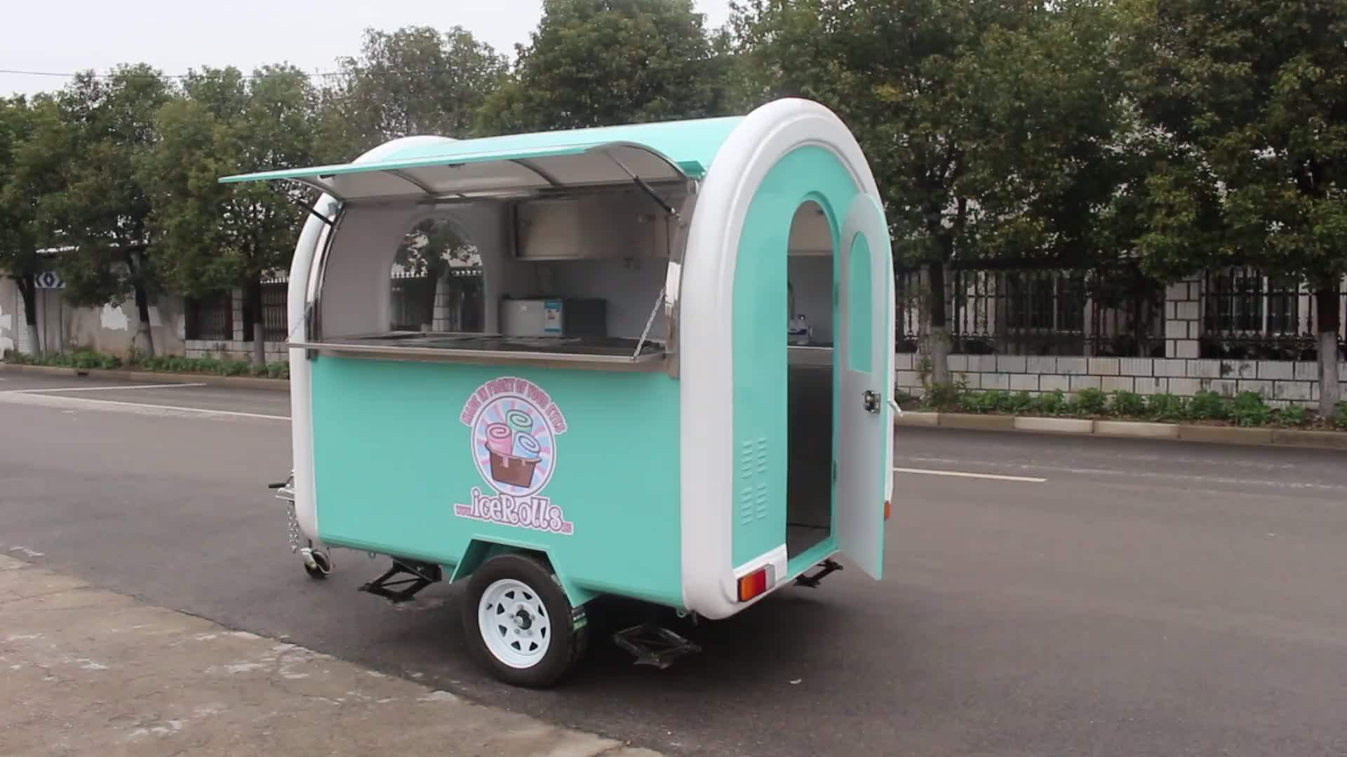 Jxfr220w Mobile Food Carts Kiosk/fryer Ice Cream Food Cart Mobile Trailer Buy Ice Cream Cart