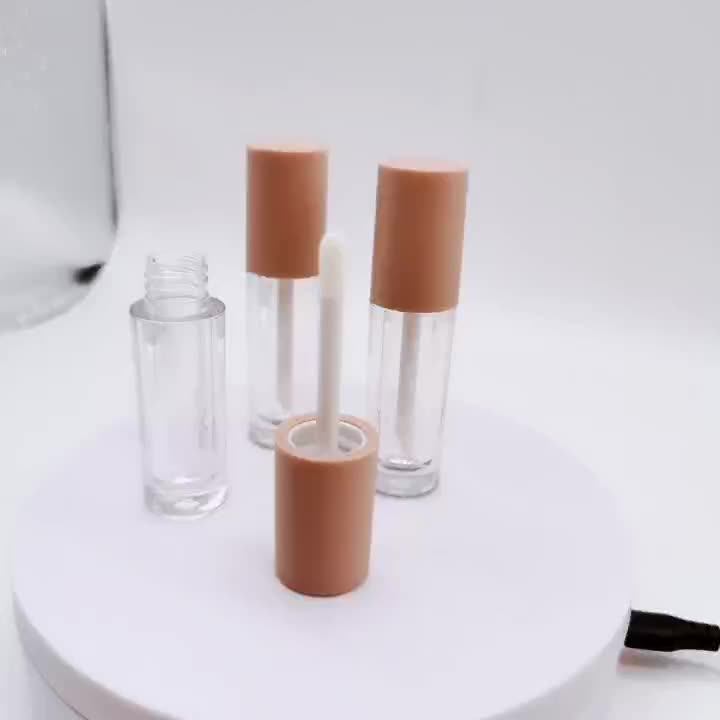 4ml Round Brown Lip Gloss Container Liptint Bottle Cosmetic Tube Lip