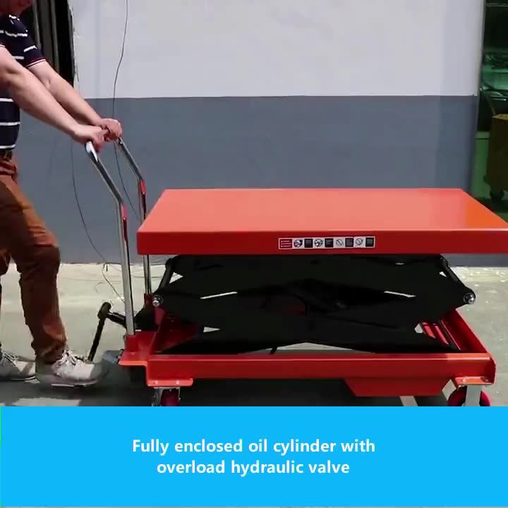 Small Scissor Lift Table/manual Trolley Cart For Warehouse/light Weight