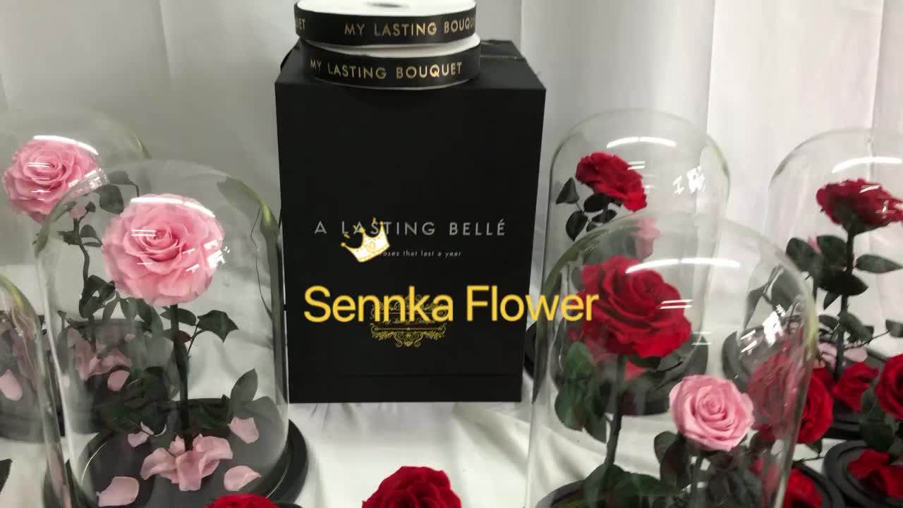 Wholesale Cheap Fresh Flowers Soft Touch Preserved Real Rose In Glass Dome Buy Fresh Rose