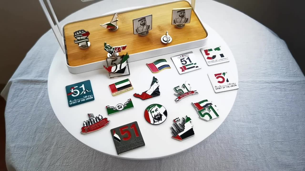 Custom Uae 3d Falcon Logo With Enamel Color Filling Pins Buy