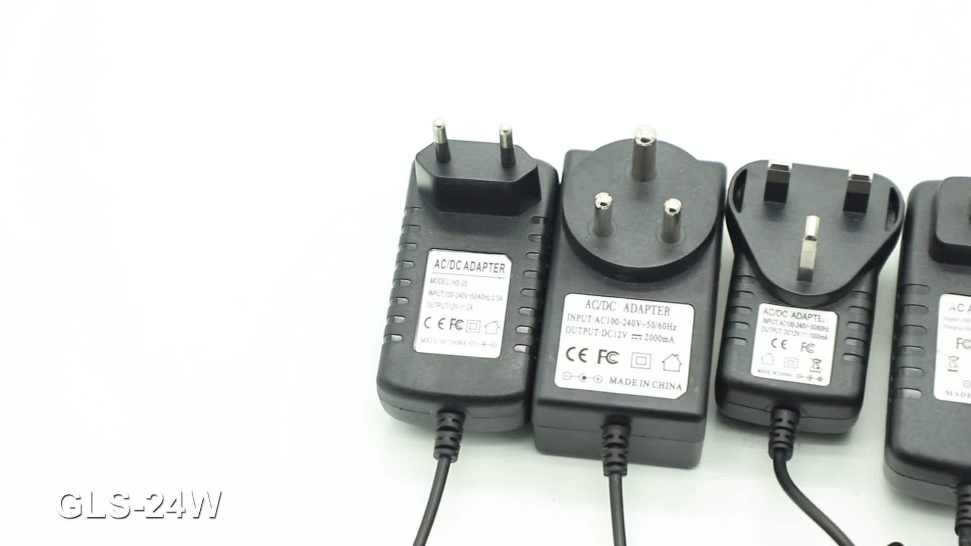 Multi Plugs Interchangeable Ac To Dc 12v 1a 24v 0.5a 7.5v 1.5a 5v 2a