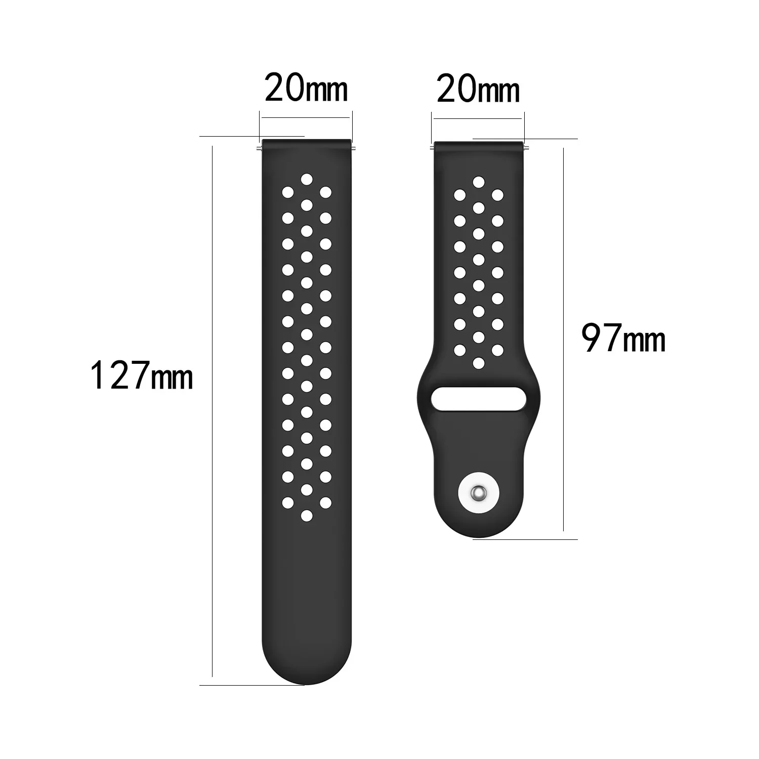 Подходит для Huamei Amazfit Mi Youth BIP A1608 спортивный ремешок 20мм дышащий силиконовый ремешок ремешок