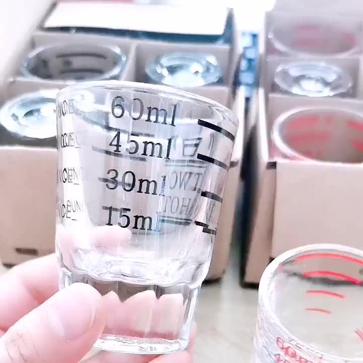 Glass Measuring Cup Espresso Shot Glass Liquid Glass Ounce Cup With