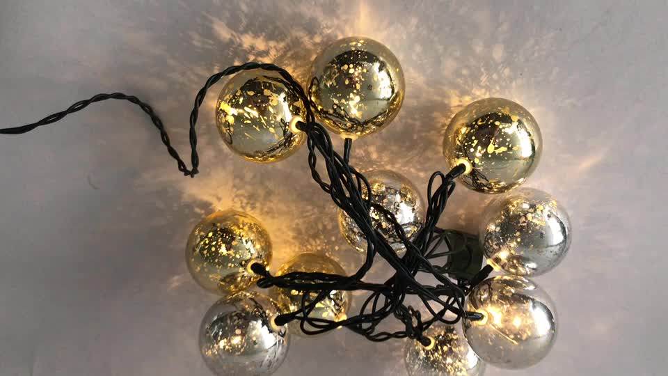 Decorative Mercury Vintage Outdoor Globe Lights Plastic Ball Led Light