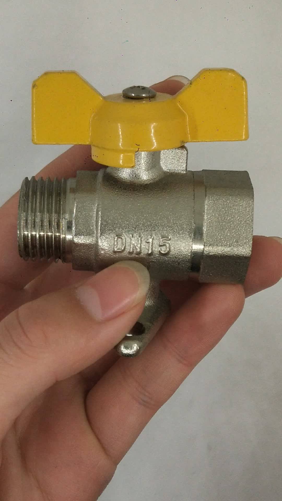 Otore Brass Male Thread Butterfly Aluminium Handle Oil And Gas