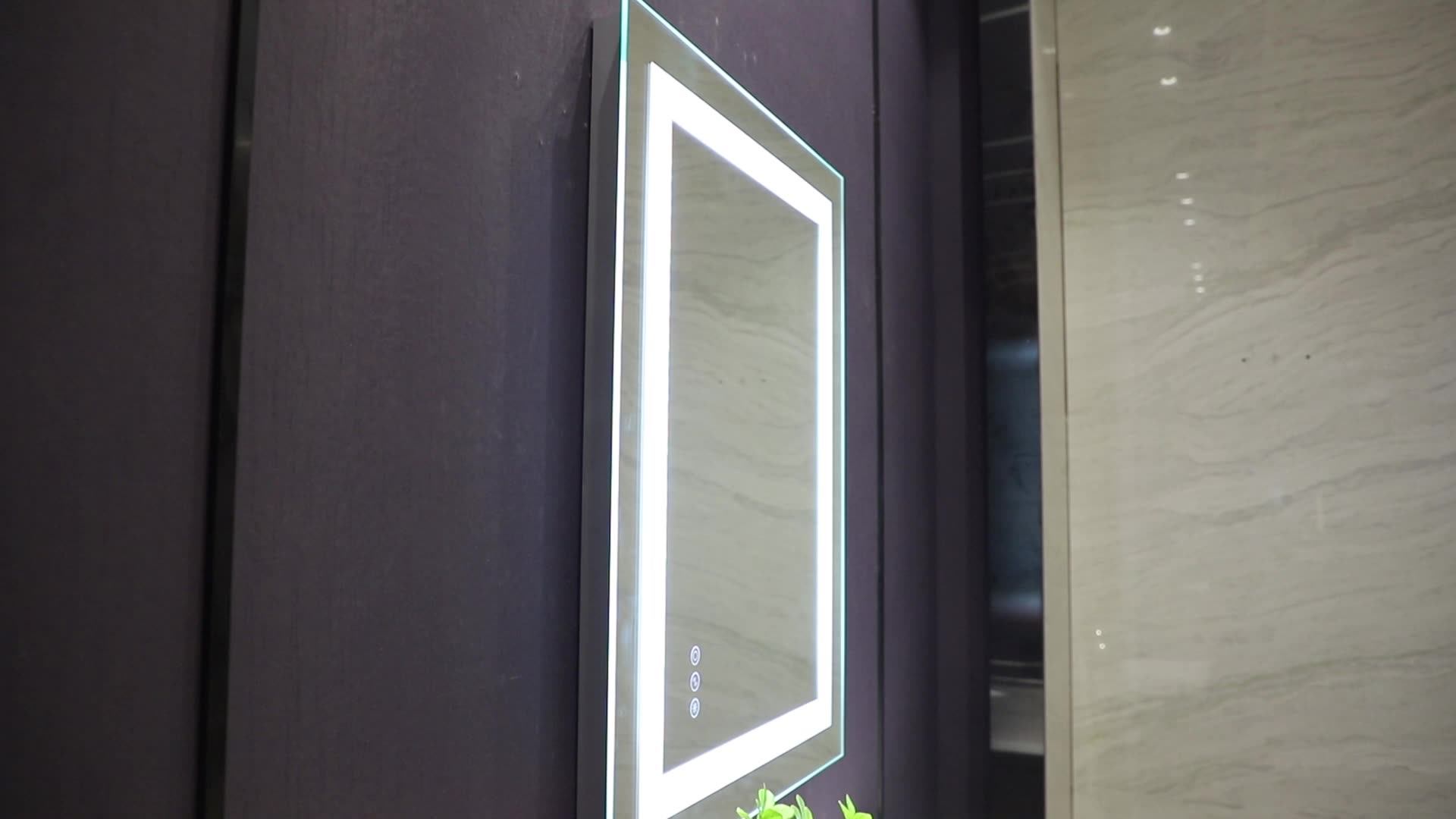 Natural Warm Light Color Touch Screen Lighted Bathroom Vanity Smart Led