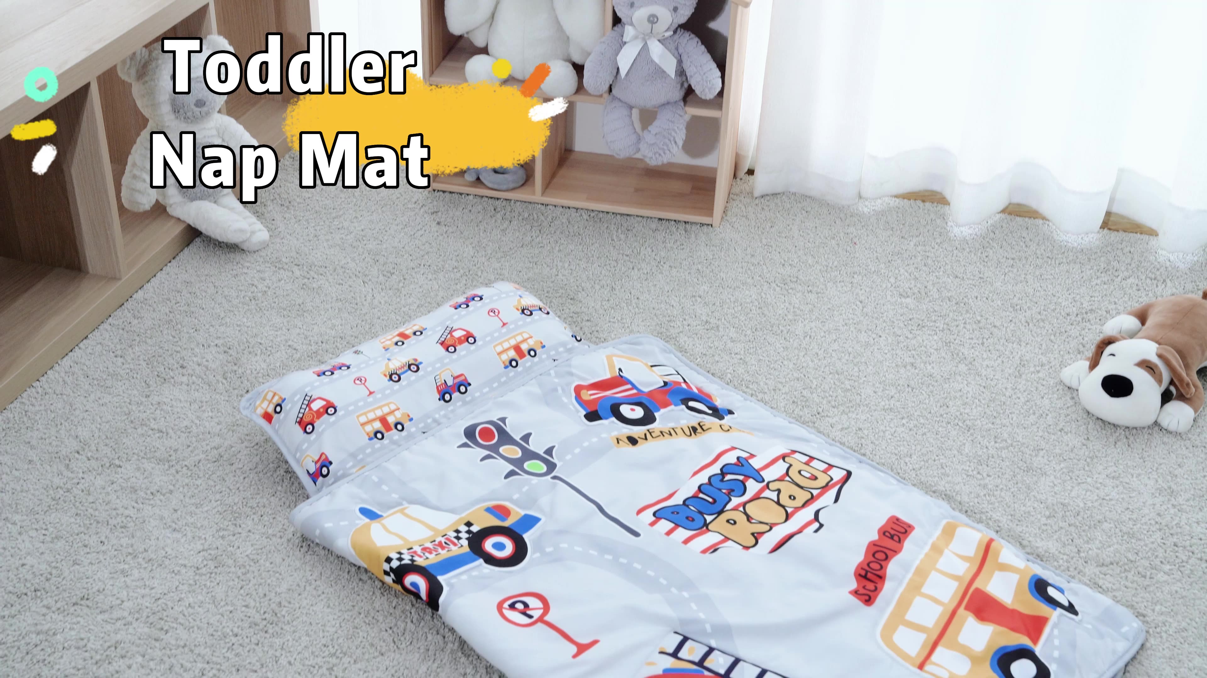 Traffic Design Comfortable Large Rolled Napping Mat Toddler Nap Mat