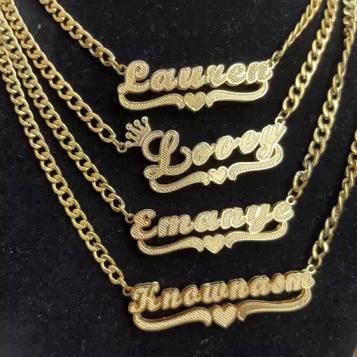 2023 Newly Designed Fashion Jewelry Custom Any Name Letters 18k Gold