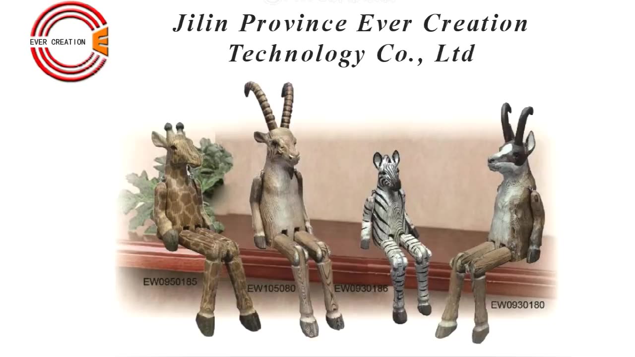 Geschnitzte Holz Tiere Dekorative Regals Itter Holz Fuchs - Buy