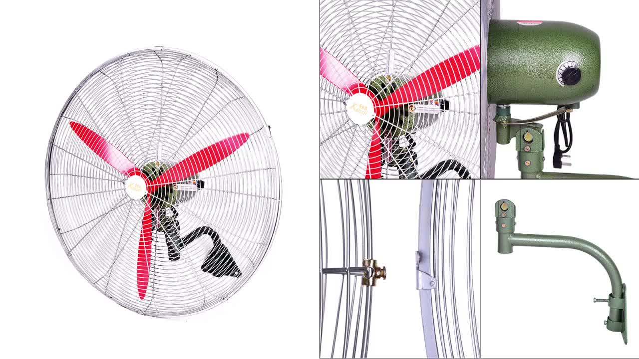 Industrial Electric Hanging Oscillating Fan With Aluminum Blades For