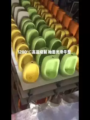 Children's color vertical one-piece wash basin kindergarten ceramic cylindrical washbasin children's sink table