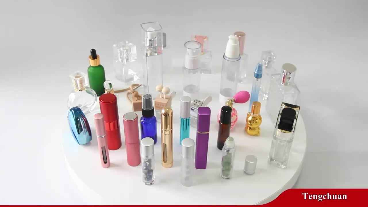 Car Hanging Air Freshener Diffuser Fragrance Clear Glass Empty Perfume