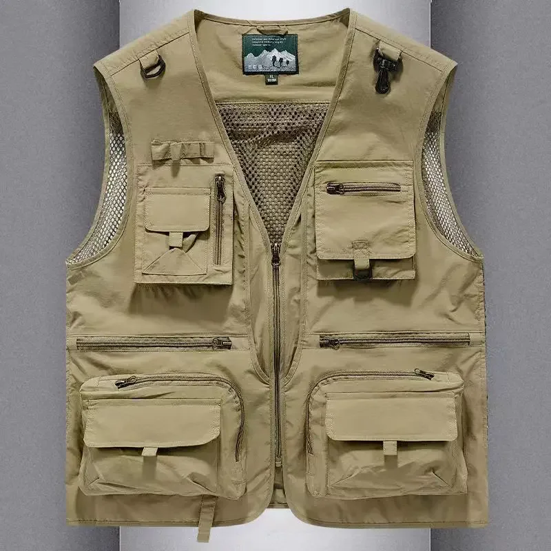 2024 Cross-border Explosions Mesh Men's Vest Outdoor Multi-bag Fishing Photography Vest 8512 Vest