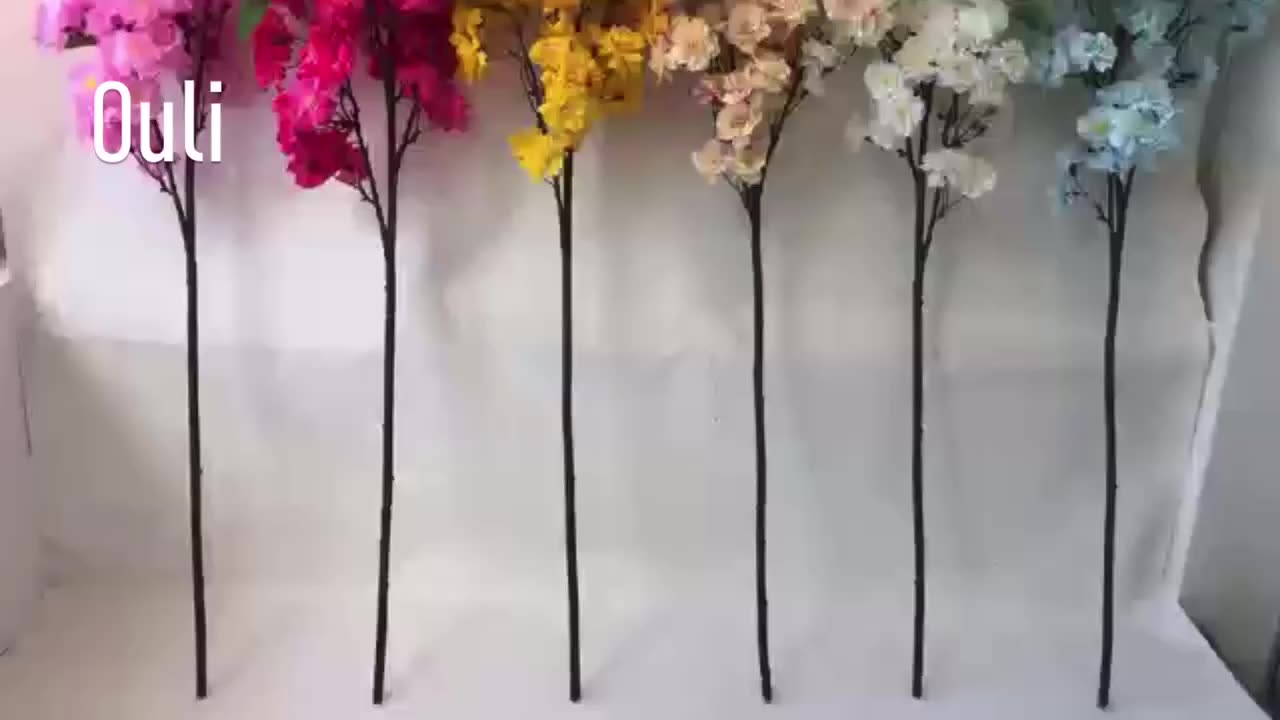 N0208 Bulk Silk Cherry Blossom Branches Passion Artificial Flowers