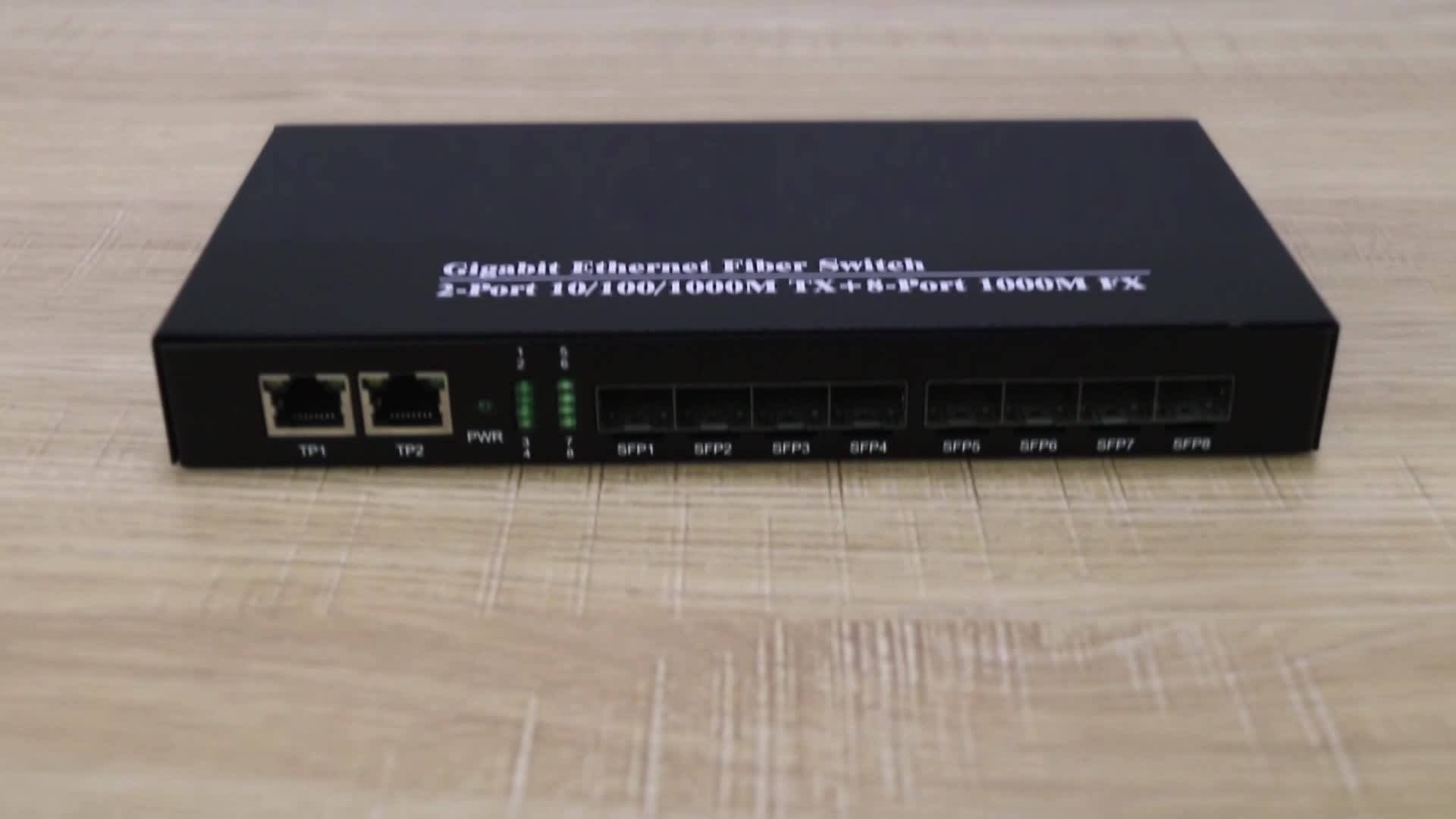 2*10/100/1000 Rj45 Port Networking Switch 10g 8-port Sfp Switch 8*1000m ...